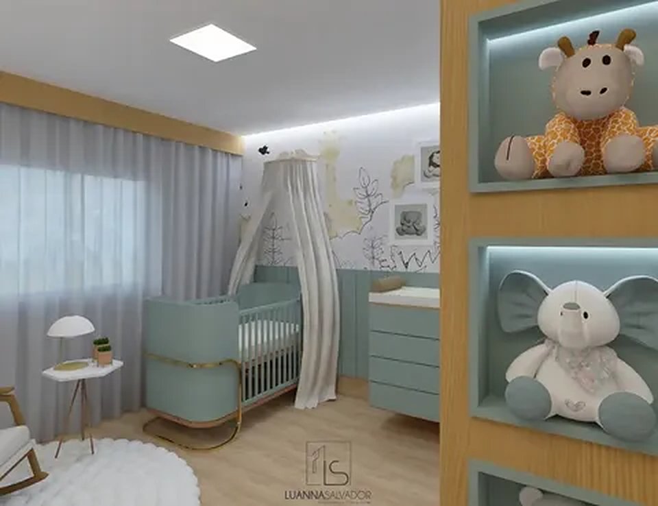 Projeto de quarto infantil por Luanna Salvador
